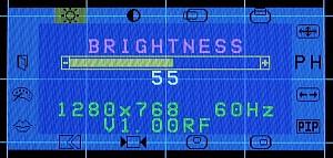 menu, brightness