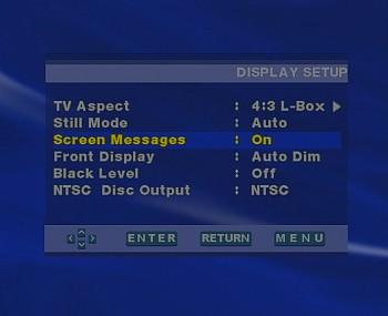 Setup, display