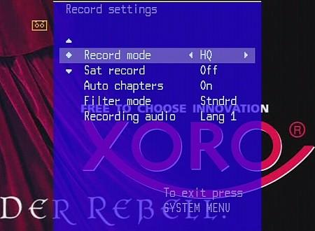 Record settings