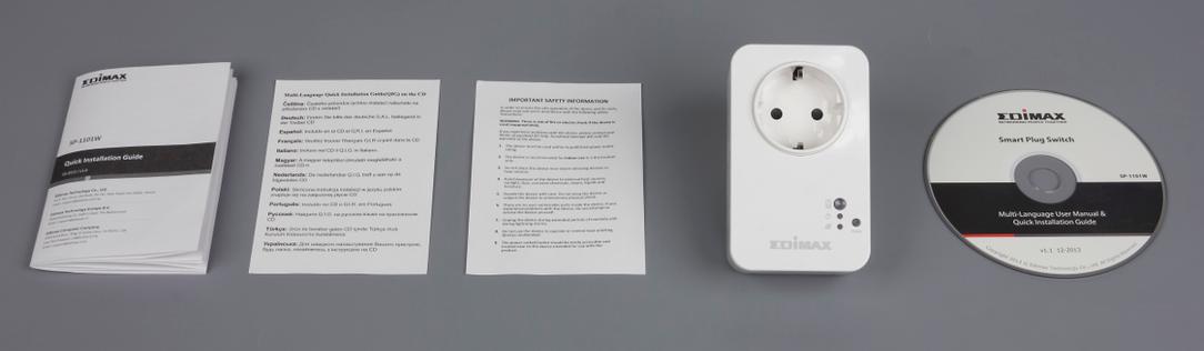 Комплект поставки Edimax SP-1101W Комплект поставки Edimax SP-1101W