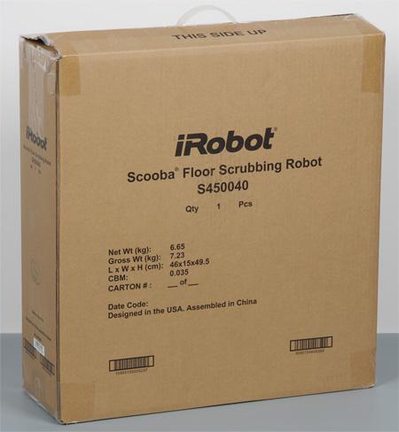 робот-пылесос iRobot Scooba 450, коробка робот-пылесос iRobot Scooba 450, коробка