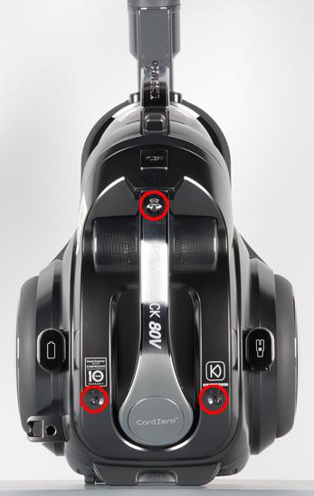 Пылесос LG CordZero Power (VK89000HQ), датчики на корпусе пылесоса