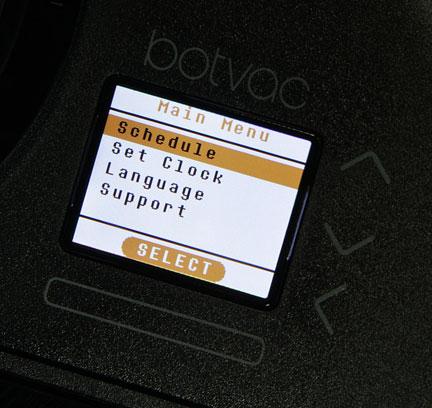 Neato Botvac D85. Меню