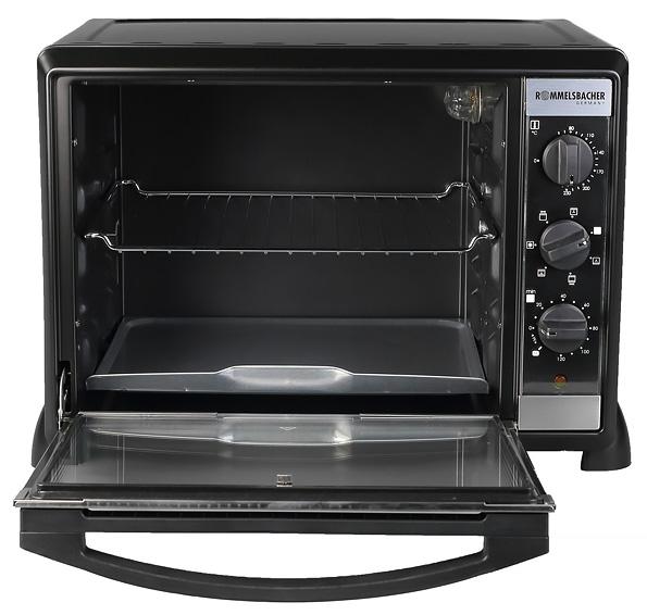 Компактная электрическая духовка Rommelsbacher BG 1550 с грилем и конвекцией