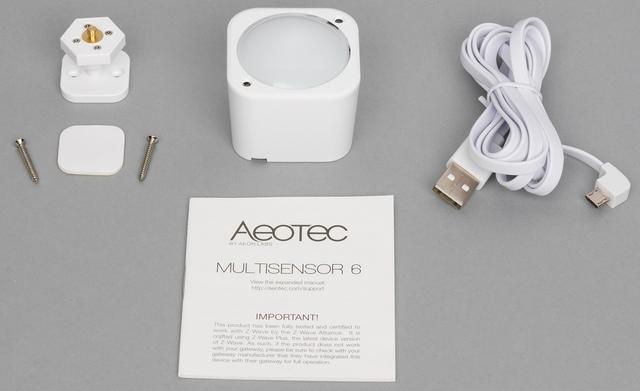 Комплект поставки Aeotec MultiSensor 6 (ZW100-C)