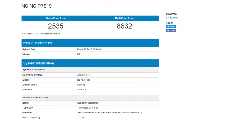 Смартфон OnePlus 6 продемонстрировал высокий результате в тесте GeekBench