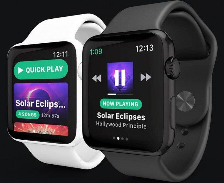 Spotify станет первым сторонним приложением для Apple Watch, поддерживающим уведомления без связи с iPhone