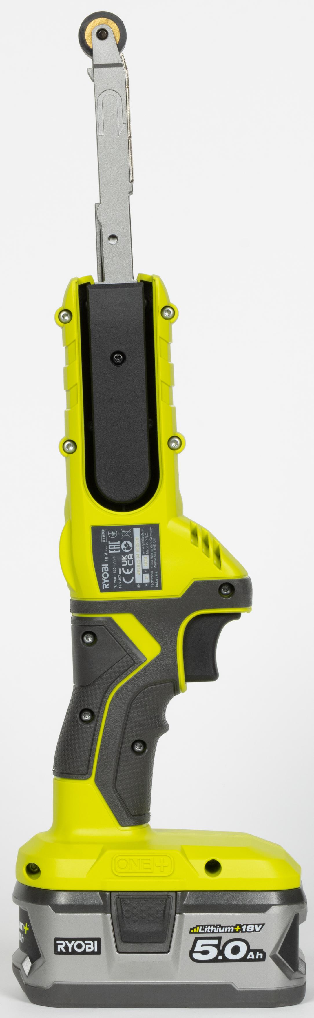 Аккумуляторная ленточная шлифовальная машина Ryobi R18PF-0:, фото 4