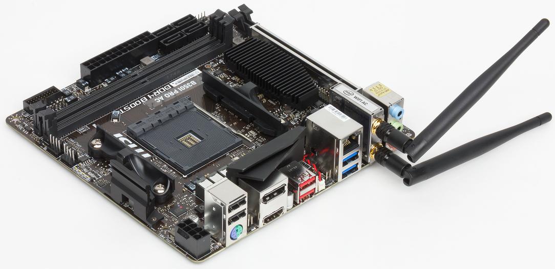 Материнская плата MSI B350I Pro AC формата Mini-ITX на чипсете AMD B350:, фото 1