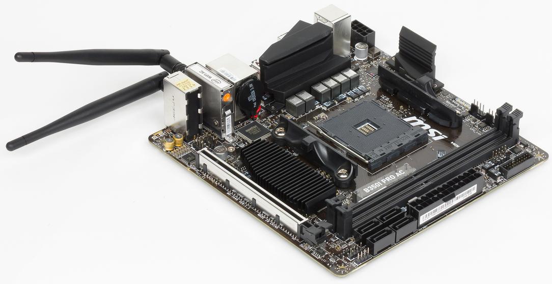 Материнская плата MSI B350I Pro AC формата Mini-ITX на чипсете AMD B350:, фото 14