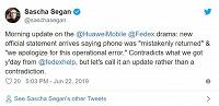 Продолжение истории с FedEx и недошедшим до адресата Huawei P30 Pro: курьерская компания извинилась и признала инцидент ошибк