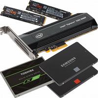 Сравнение твердотельных накопителей Intel Optane SSD 900P 280 ГБ, Samsung 860 Evo 1 ТБ, 860 Pro 1 ТБ, 960 Evo 1 ТБ, 960 Pro 5
