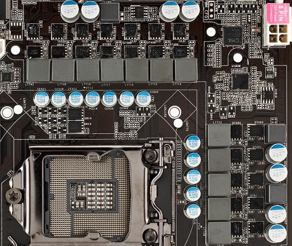 Преобразователь питания процессора на плате ASRock Z68 Extreme4