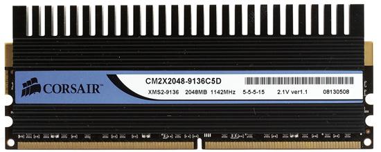 4-гигабайтный комплект модулей памяти Corsair Dominator DDR2-1142 (PC2-9136), фото 4