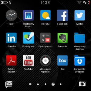 Скриншот смартфона BlackBerry Classic Скриншот смартфона BlackBerry Classic