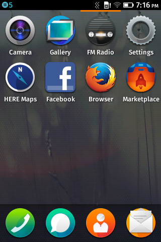 Скриншот Firefox OS Скриншот Firefox OS