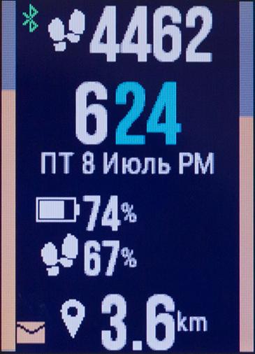 Снимок экрана Garmin vivoactive HR
