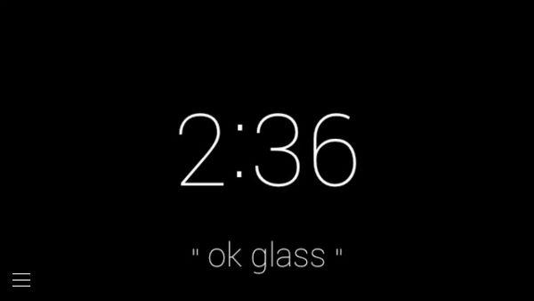 Снимок экрана Google Glass