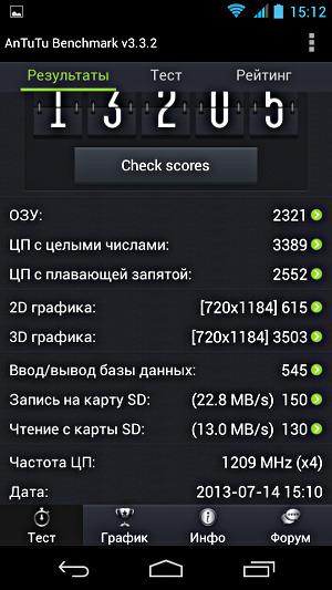Производительность Alcatel OneTouch Scribe HD 8008D Производительность Alcatel OneTouch Scribe HD 8008D