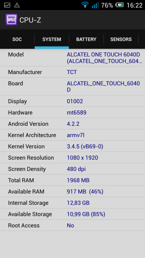 Смартфон Alcatel OneTouch Idol X:, фото 54