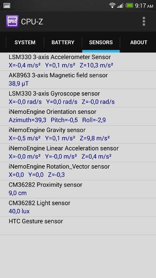 Конфигурация HTC One max Конфигурация HTC One max