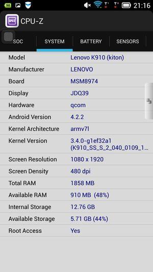 Смартфон Lenovo Vibe Z (K910) Dual SIM:, фото 47