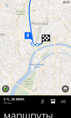 Обзор Nokia Lumia 625. Скриншоты. Here Transit