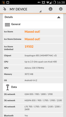 Обзор OnePlus One. Скриншоты. 3DMark