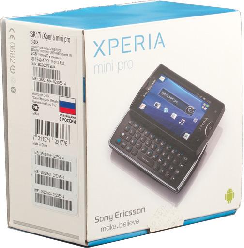 Обзор Sony Ericsson Xperia mini pro. Внешний вид упаковки Обзор Sony Ericsson Xperia mini pro. Внешний вид упаковки