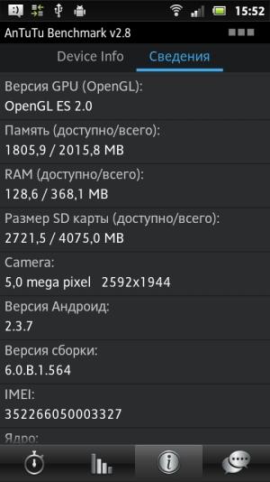 Sony Xperia U — аппаратные характеристики