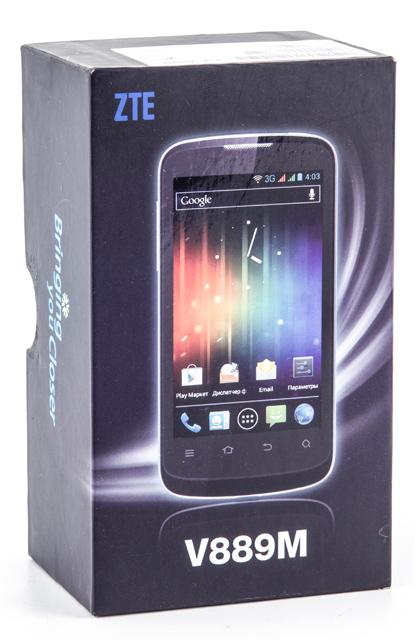 Упаковка коммуникатора Обзор ZTE V889M. Упаковка коммуникатора