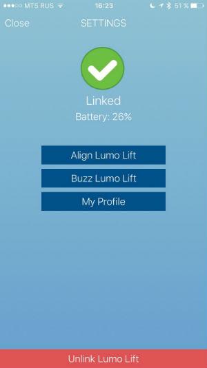 Скриншот приложения Lumo Lift Скриншот приложения Lumo Lift