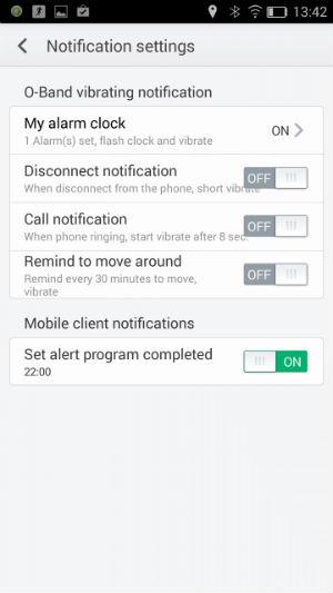 Скриншот приложения Oppo O-Band