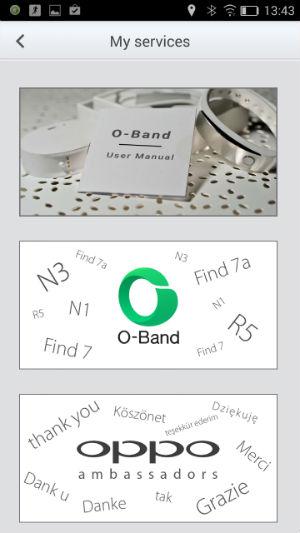 Скриншот приложения Oppo O-Band