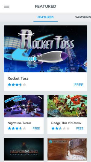 Скриншот приложения Oculus