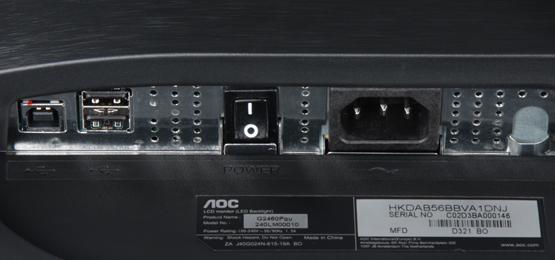 ЖК-монитор AOC g2460Pqu, разъемы