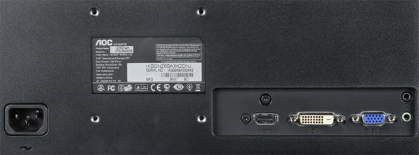 ЖК-монитор AOC i2252Vwh, разъемы