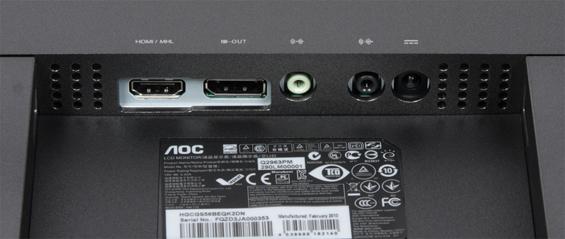 ЖК-монитор AOC q2963Pm, разъемы ЖК-монитор AOC q2963Pm, разъемы