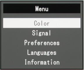 ЖК-монитор Eizo FlexScan EV3237, меню установок