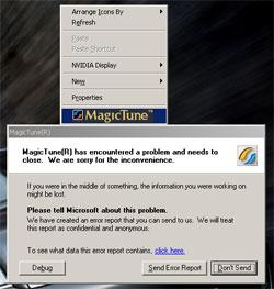 MagicTune crashes