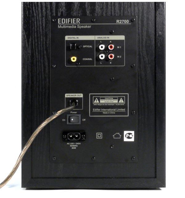 Задняя панель активной колонки Edifier R2700 Задняя панель активной колонки Edifier R2700