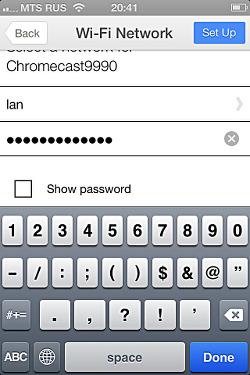Настройка медиаадаптера Google Chromecast