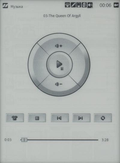 Электронная книга inch S6t, плеер
