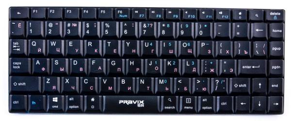 Дизайн клавиатуры Pravix W6020BT