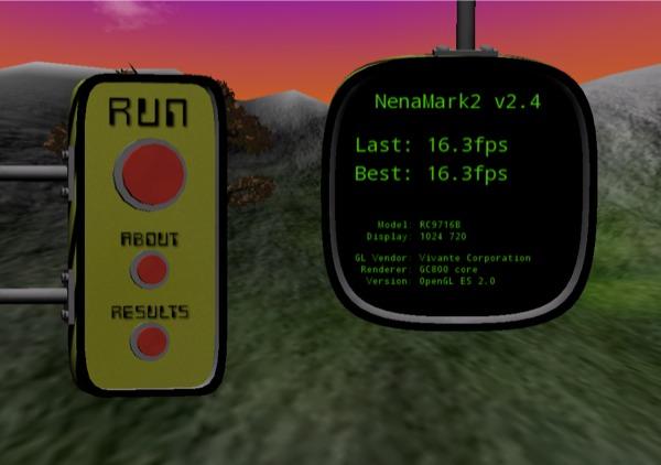 Результаты теста NenaMark2 на планшете 3Q Surf RC9716B
