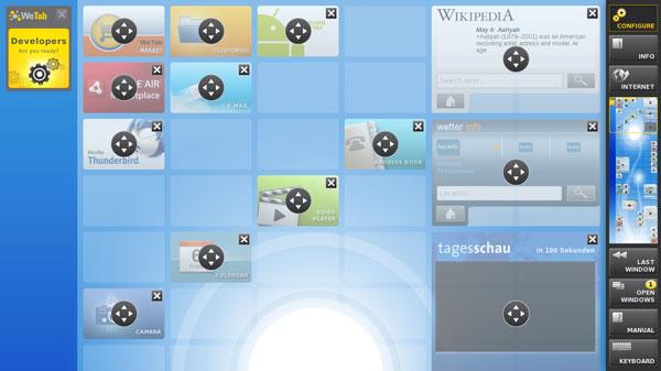 Интерфейс WeTab OS