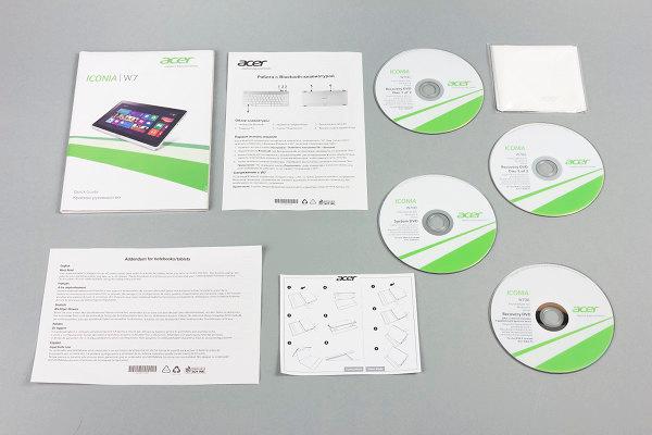Комплект поставки Acer Iconia W700