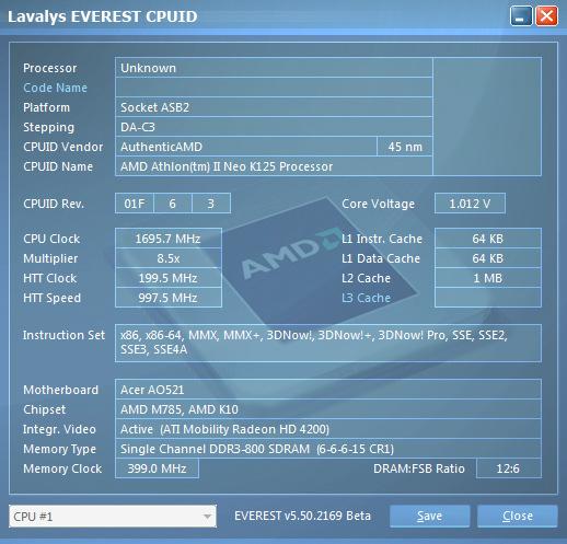Acer Aspire One 521, фото 12