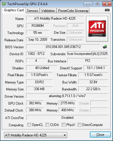 Acer Aspire One 521, фото 13