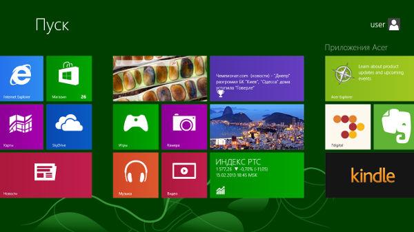 Windows 8 на планшете Acer Iconia Tab W510